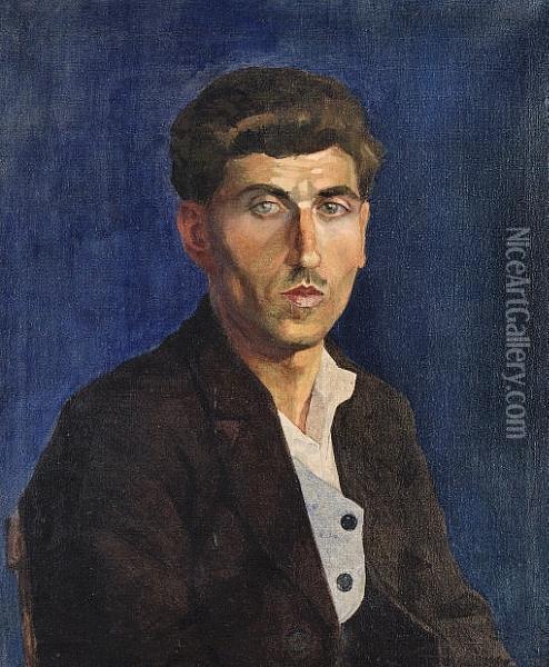 Portrait Of A Man Oil Painting - Glyn Warren Philpot