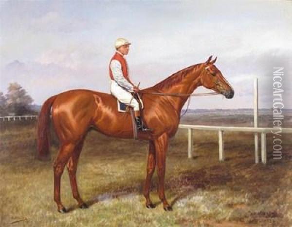 Whisperer, Winner Of Theportland Plate, Doncaster Oil Painting - G.D. Giles