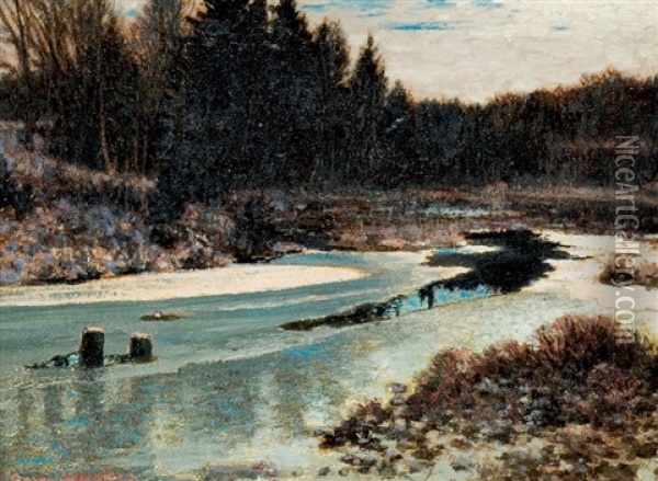 Spring In The Lowlands Oil Painting - Francis Hans Johnston