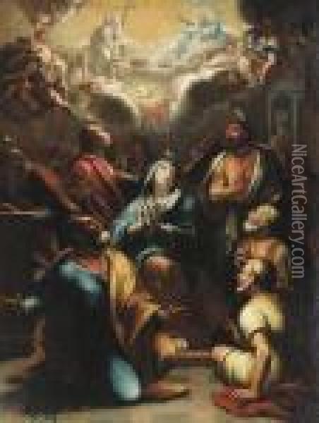 The Pentecost Oil Painting - Domenico Piola