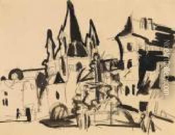 Vorort Von Dresden Oil Painting - Ernst Ludwig Kirchner