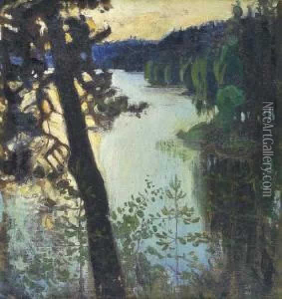 Landscape From Ruovesi Oil Painting - Akseli Gallen-Kallela