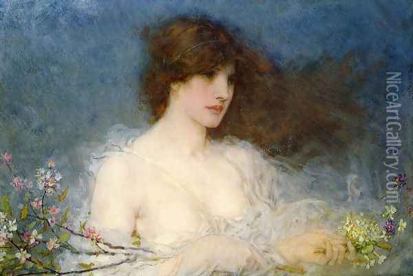 A Spring Idyll Oil Painting - George Henry Boughton