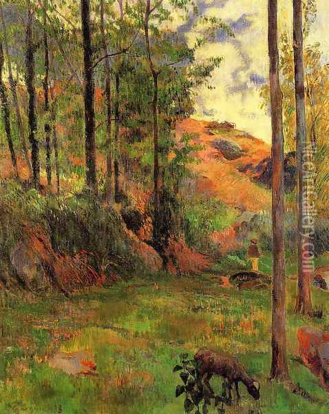 Path Down To The Aven Oil Painting - Paul Gauguin