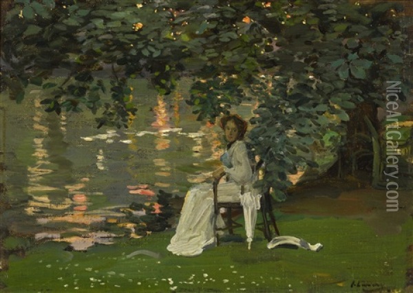 Under The Trees, Ranelagh Oil Painting - John Lavery