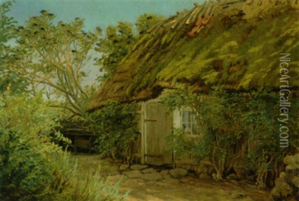 Hyldemoders Hus Vallerod Oil Painting - Anthonie Eleonore (Anthonore) Christensen