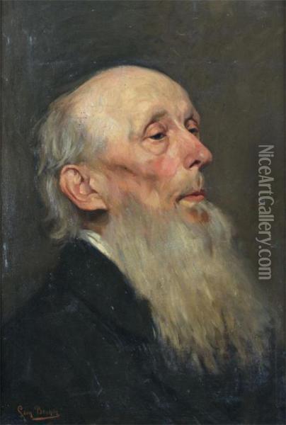 Old Bearded Man Oil Painting - Leon Meuter De Brunin