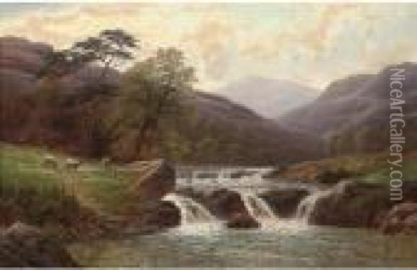 On The Conway Oil Painting - William Mellor