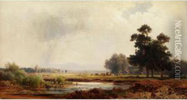 Voralpenlandschaft Oil Painting - Ludwig Skell