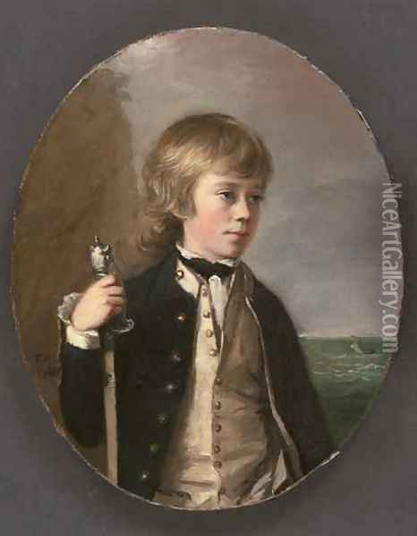 Portrait of Sir Henry William Bayntun Oil Painting - Thomas Hickey