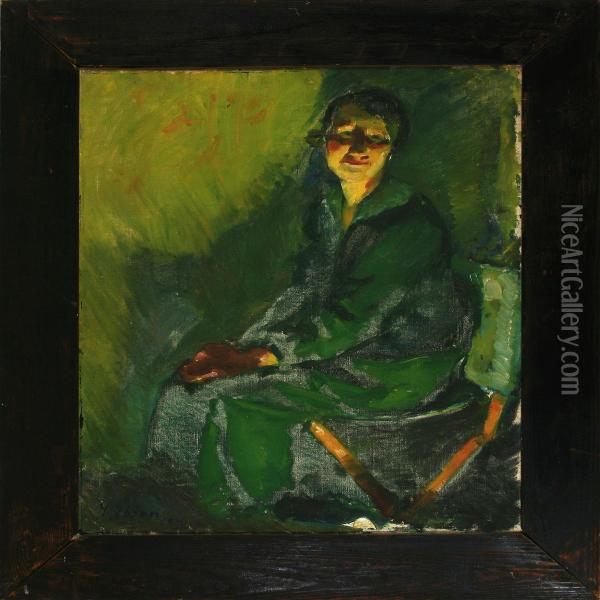 Female Portrait Oil Painting - Immanuel Ibsen