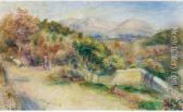 Vue De Prise Des Collettes, Cagnes Oil Painting - Pierre Auguste Renoir