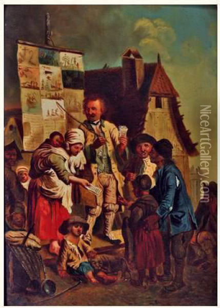 Le Maitre D'ecole Oil Painting - Joseph Conrad Seekatz