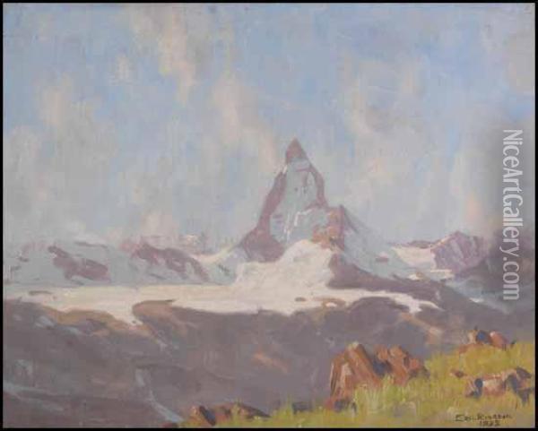 The Matterhorn Oil Painting - Eric John Benson Riordon