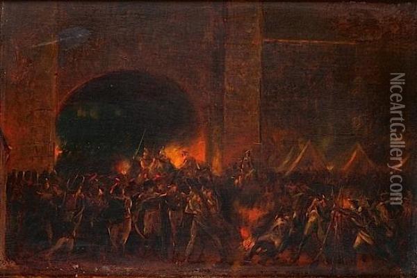 Episode Du Siege De Saragosse Oil Painting - Horace Vernet