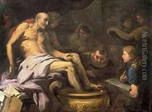 The Death of Seneca Oil Painting - Luca Giordano