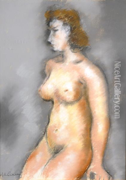 Nu Feminin. Oil Painting - Jef De Pauw