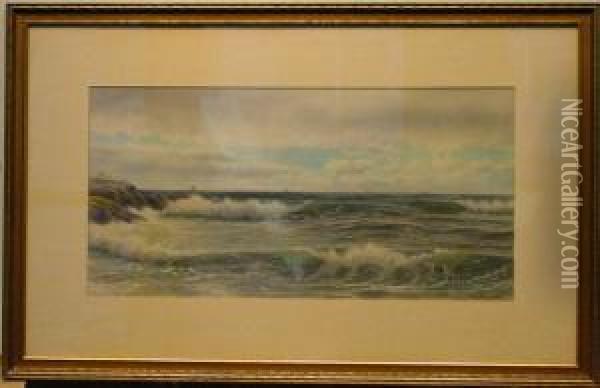 Breaking Surf Oil Painting - George Howell Gay