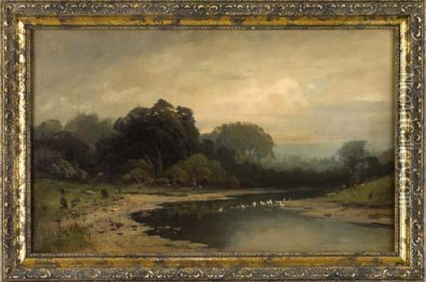 Onmerced River Cala Oil Painting - Frederick Ferdinand Schafer