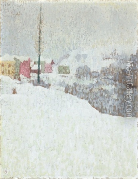 Giorno Di Neve Oil Painting - Giovanni Giacometti