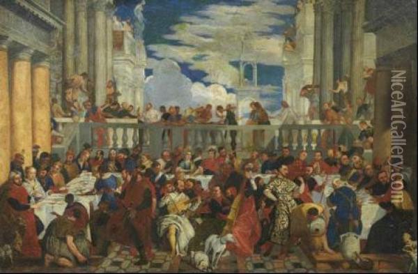 Scena Di Banchetto Oil Painting - Paolo Veronese (Caliari)