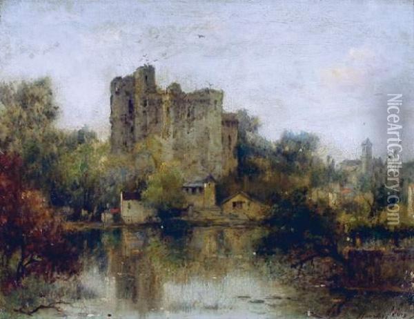  Chateau En Bord De Riviere  Oil Painting - Maurice Levis