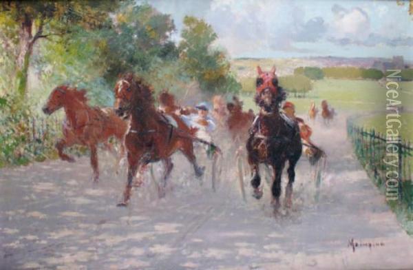 L'arrivee A Vincennes Oil Painting - Louis-Ferdinand Malespina