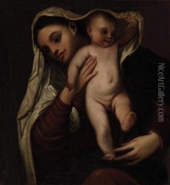 The Madonna And Child Oil Painting - Francesco Vecellio