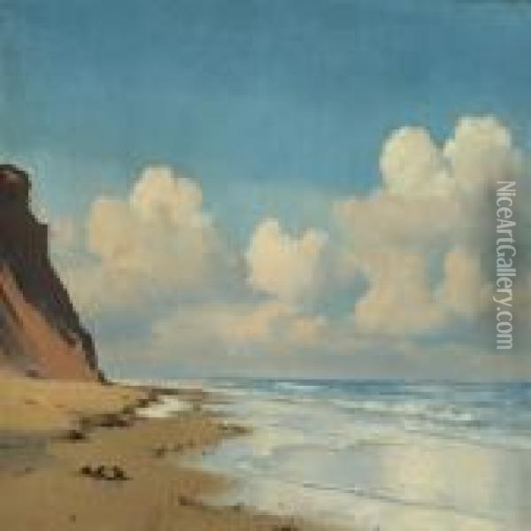 Sunny Day At Rubjerg Knude Oil Painting - Carl Johan Neumann