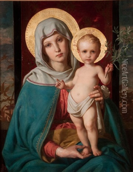 The Madonna Of Peace Oil Painting - Michael Rieser