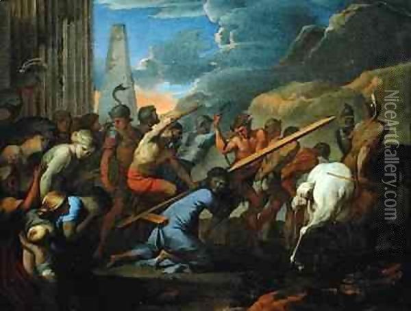 The Carrying of the Cross Oil Painting - Lubin Baugin