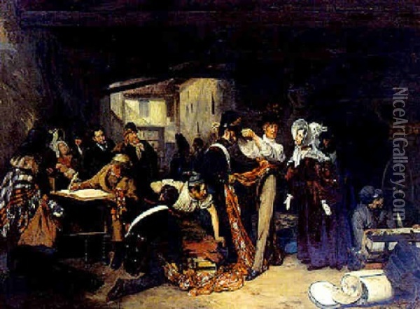 Le Contrebandier Oil Painting - Francois Auguste Biard