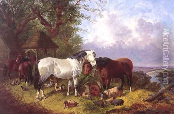 The Farm Yard Oil Painting - John Frederick Herring Snr