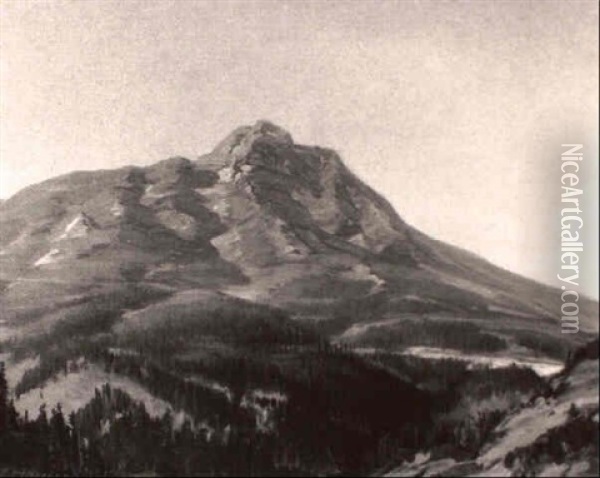 View Of Mt. Tamalpais Oil Painting - Henry Joseph Breuer