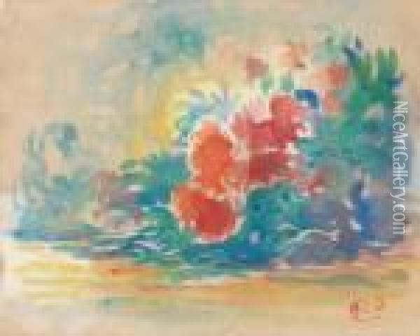 Buisson De Fleurs Oil Painting - Henri Edmond Cross