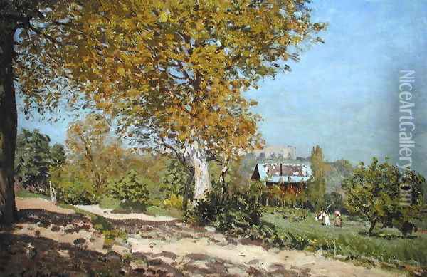 Near Louveciennes, 1872 Oil Painting - Alfred Sisley