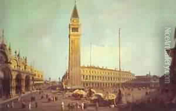 Piazza San Marco Looking South-West 1750s Oil Painting - (Giovanni Antonio Canal) Canaletto