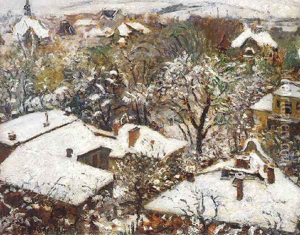 Winter in the Spring 1913 Oil Painting - Istvan Csok