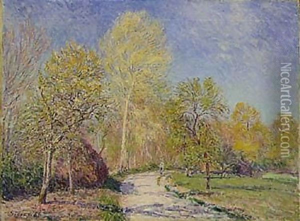 Le Matin A Moret En Mai Oil Painting - Alfred Sisley
