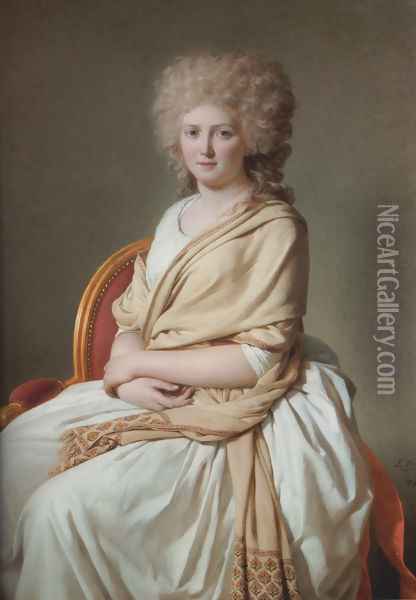 Portrait of Anne-Marie-Louise Thélusson, Comtesse de SorcyPortrait of Anne-Marie-Louise Thélusson, Comtesse de Sorcy Oil Painting - Jacques Louis David