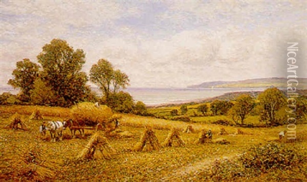 Harvest Time Oil Painting - Alfred Augustus Glendening Sr.