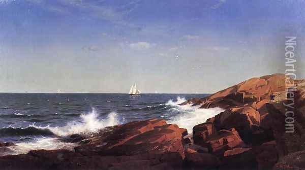 Rocks at Narragansett I Oil Painting - William Stanley Haseltine