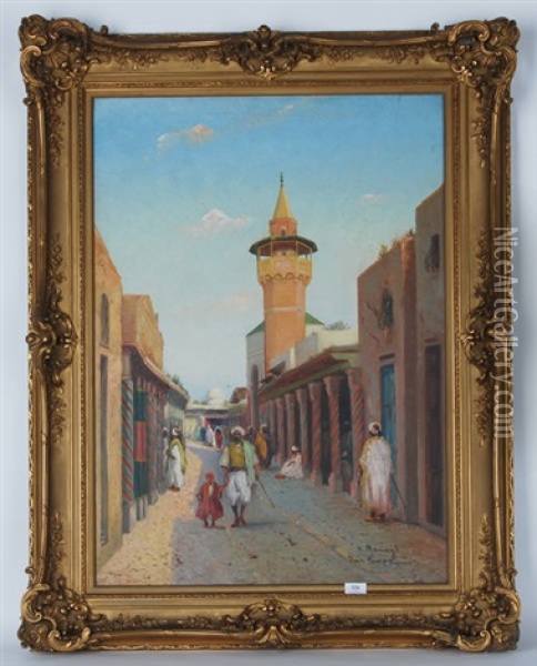 Une Rue A Tunis Oil Painting - Vincent Manago