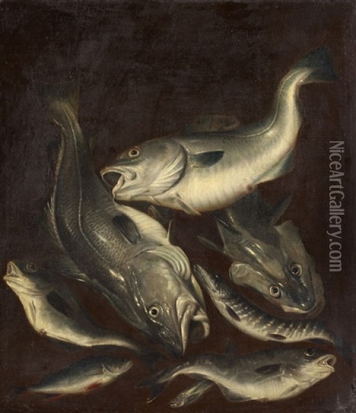 Stillleben Mit Fischen Oil Painting - Isaac Van Duynen