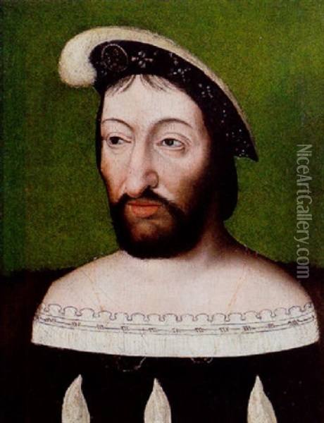 Portrait Of Francois I Of France Oil Painting - Joos Van Cleve