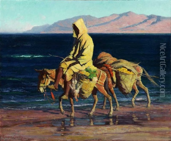Coast Of Morocco Oil Painting - Gordon Coutts