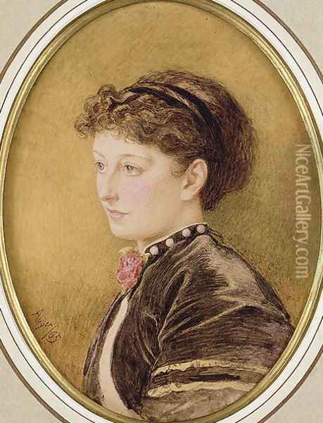 Kate Collins nee Dickens 1865 Oil Painting - Marcus Stone