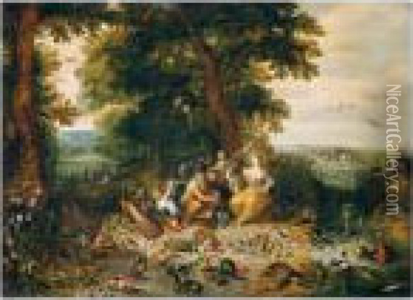 Allegory Of The Four Elements Oil Painting - Jan Brueghel the Younger