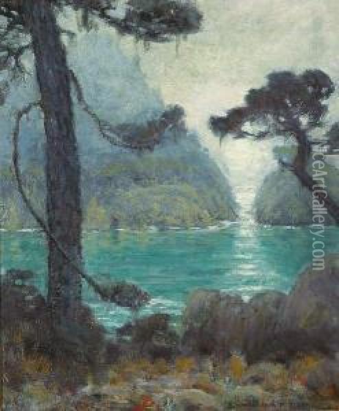 Carmel Coastal Scene Oil Painting - William Posey Silva