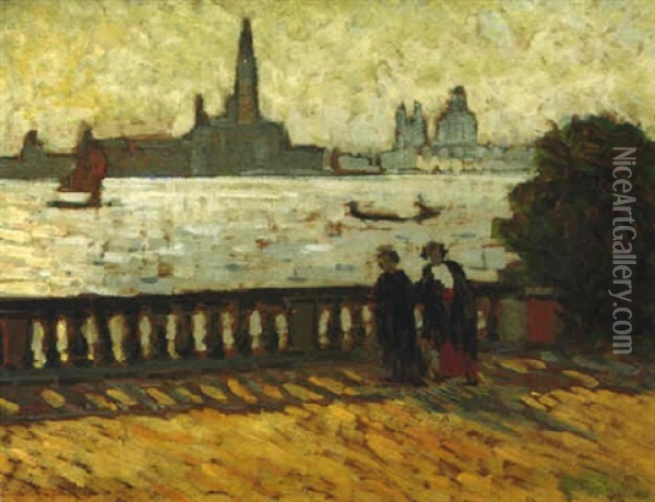 Venise, Bassin De Saint-marc Oil Painting - Louis Hayet